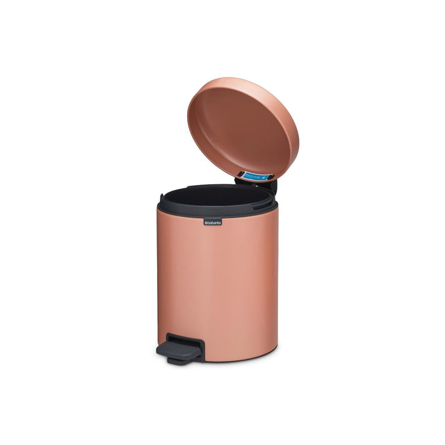 Basurero Pedal NewIcon 5 Lt Balde Plástico Warm Copper