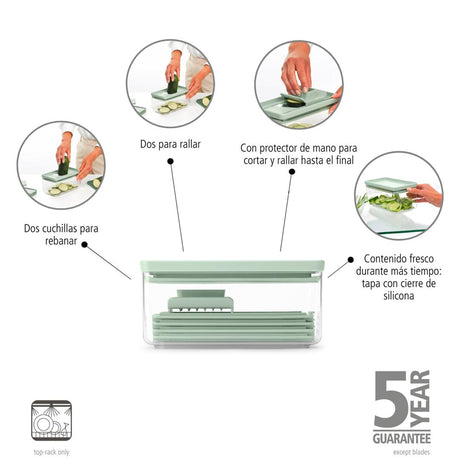 Juego de rebanador y rallador Tasty - JadeGreen
