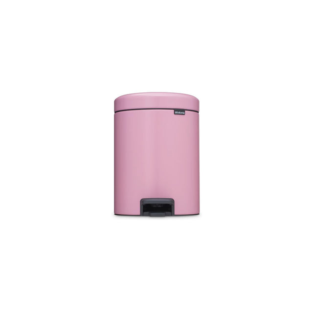 Basurero Pedal NewIcon 5 Lt Balde Plástico Rosado